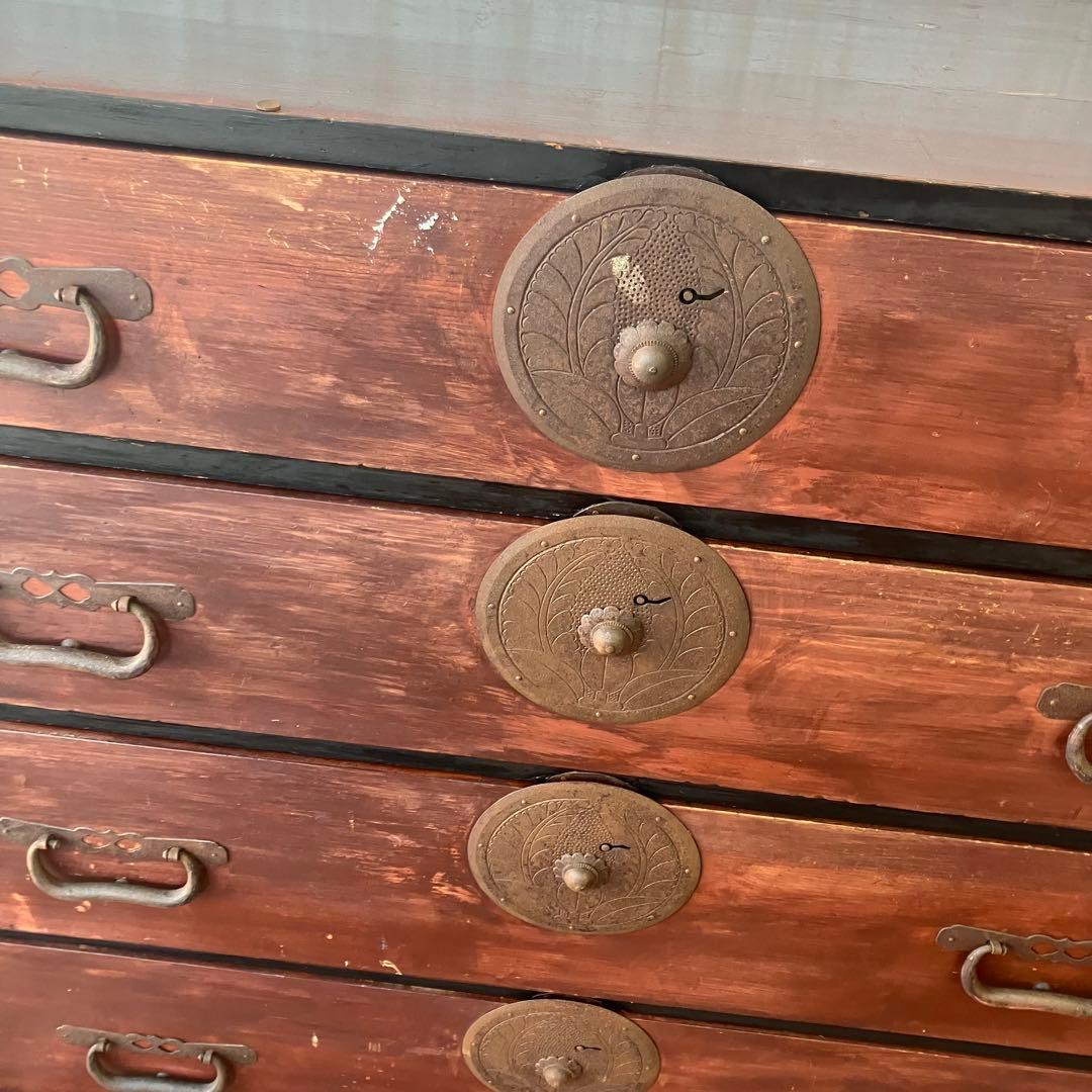 昭和レトロ 古家具 仙台箪笥 4段 引き出し箪笥 着物箪笥 アンティーク