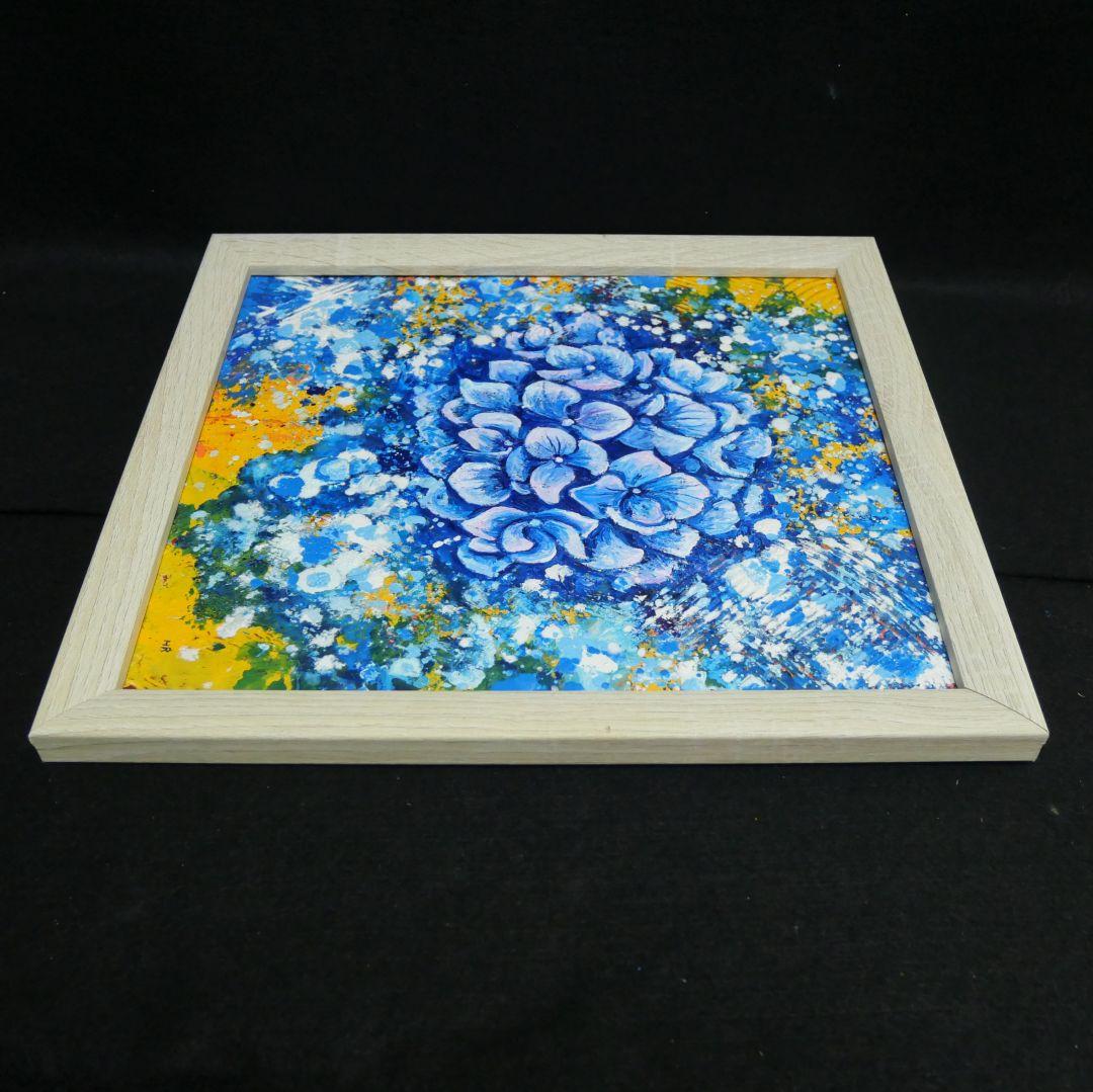 油絵 油彩 油彩画 絵 絵画【雨と紫陽花】