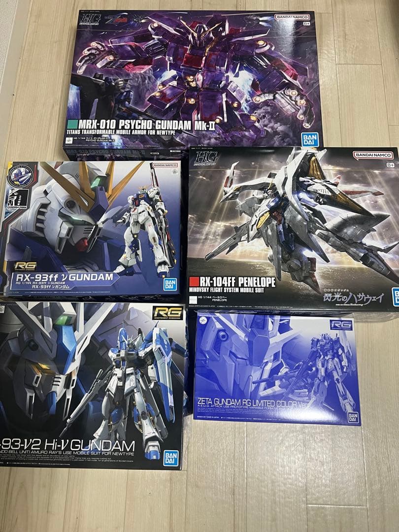 RG HGガンプラ　まとめ売り　未組み立て5個 送料込 未組立 ガンプラ HG RG 機動戦士ガンダム まとめ売り 1/144