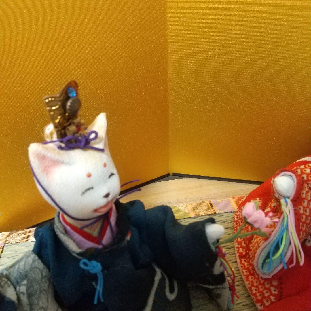 うさぎお雛様花祭り　雛人形　兎　ハンドメイド　縮緬