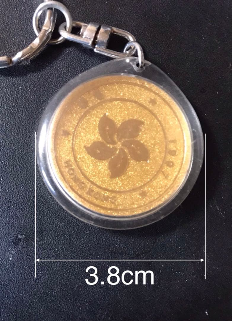 花模様金属製キーホルダー 3.8cm