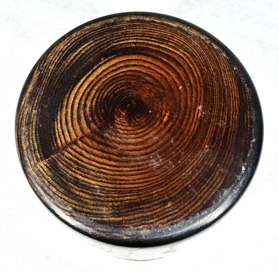 黄花梨 一中禅師書 手彫り達磨大師禅語 筆立 ペン立て 文房具 WWWT036