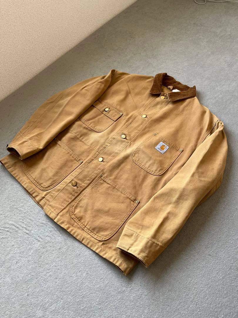70s〜80s Carhartt ミシガンチョアコート 裏地なし ダック地 44