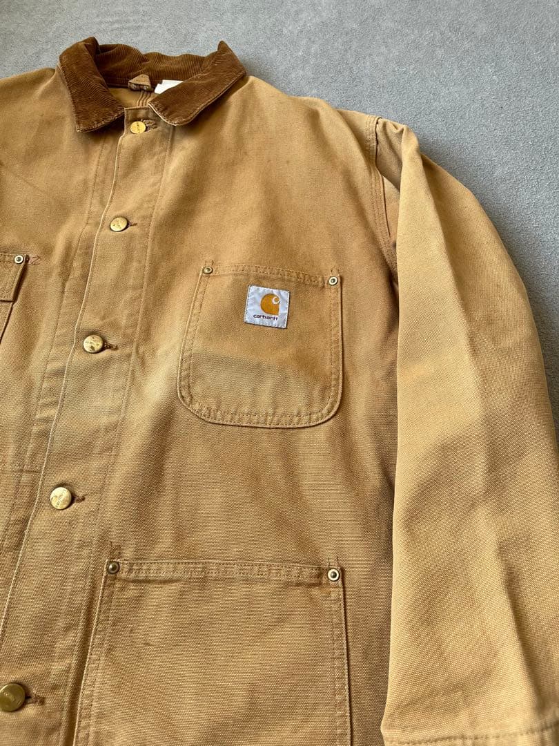 70s〜80s Carhartt ミシガンチョアコート 裏地なし ダック地 44