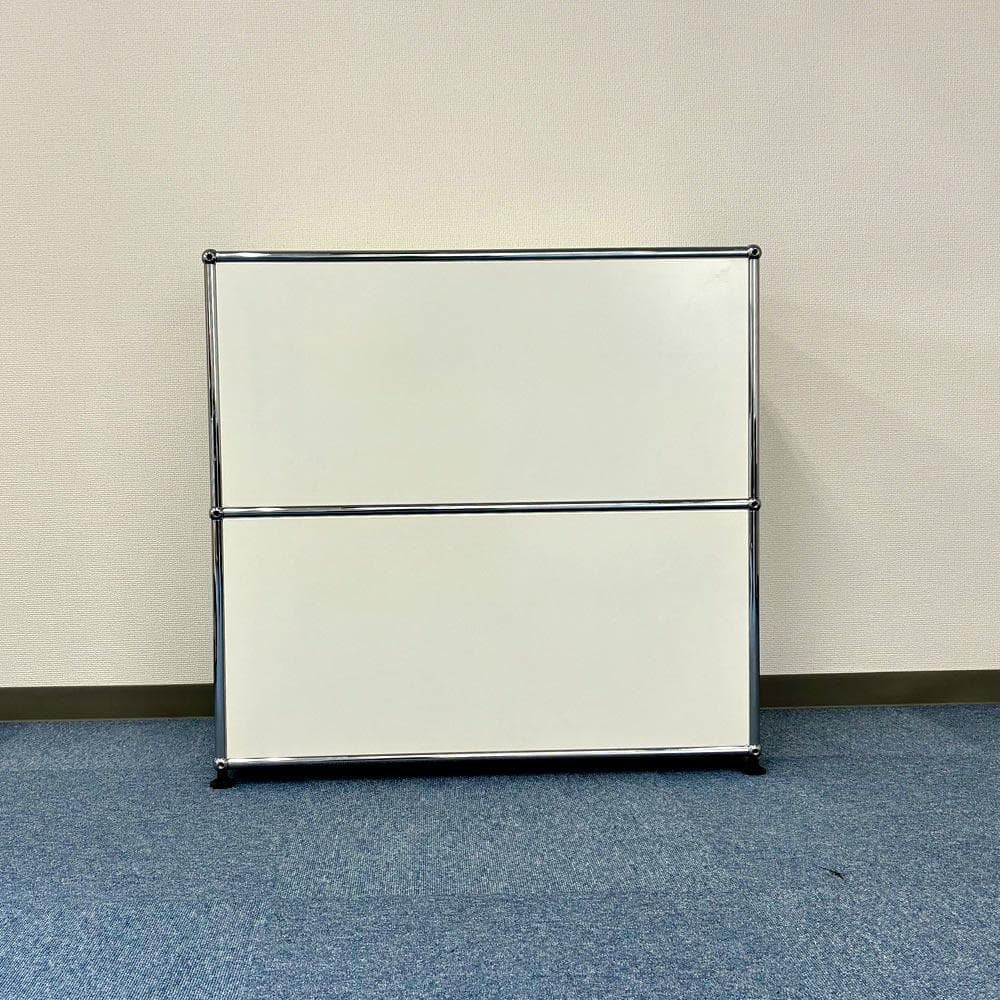 USMハラー｜キャビネット サイドボード 1列2段 ピュアホワイト