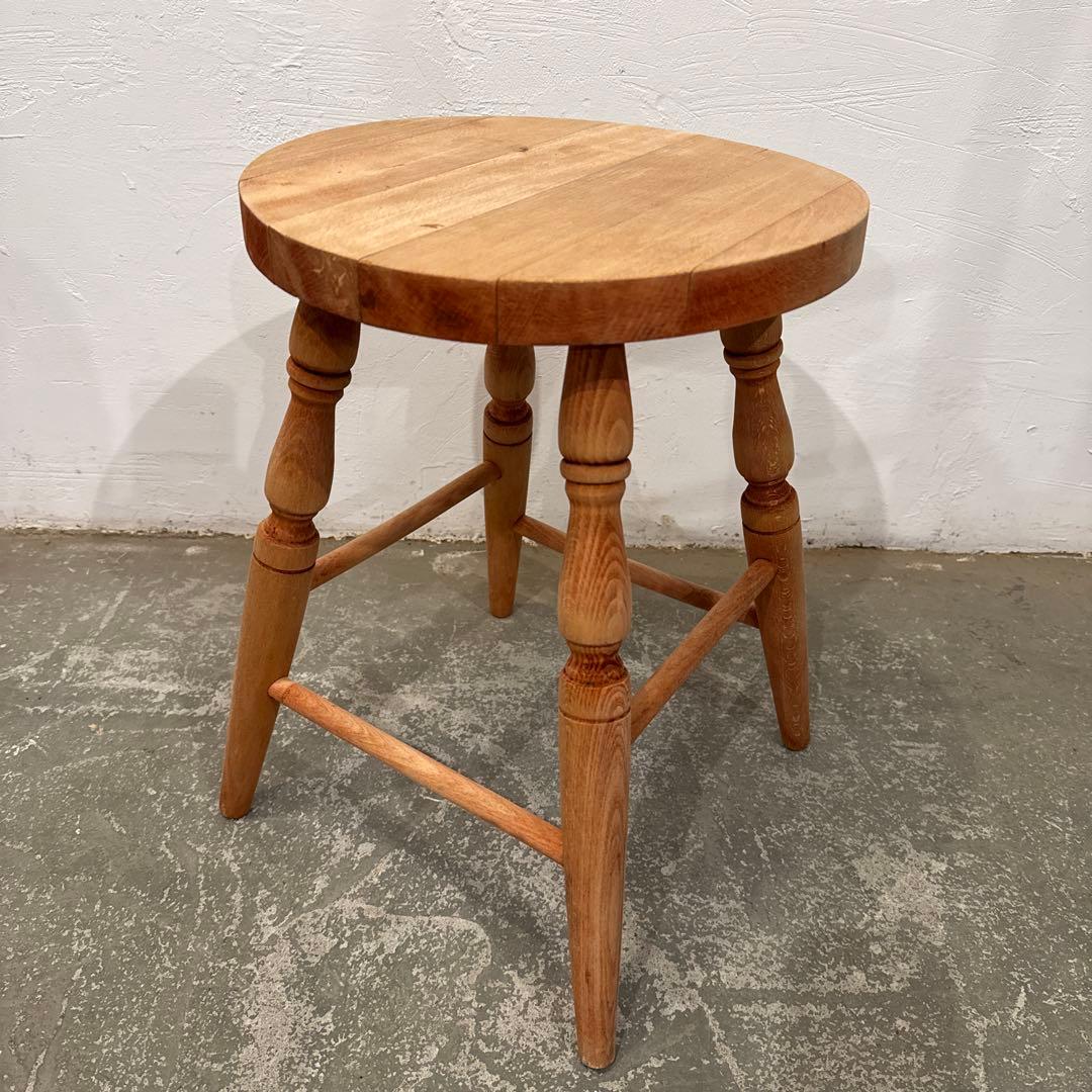 erina様木製　ラウンド　スツール　剥離　2