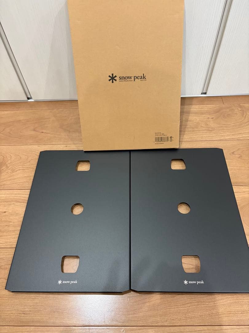 スノーピーク　お詫びの品　ブラックトレー　フラットバーナー　2枚セット