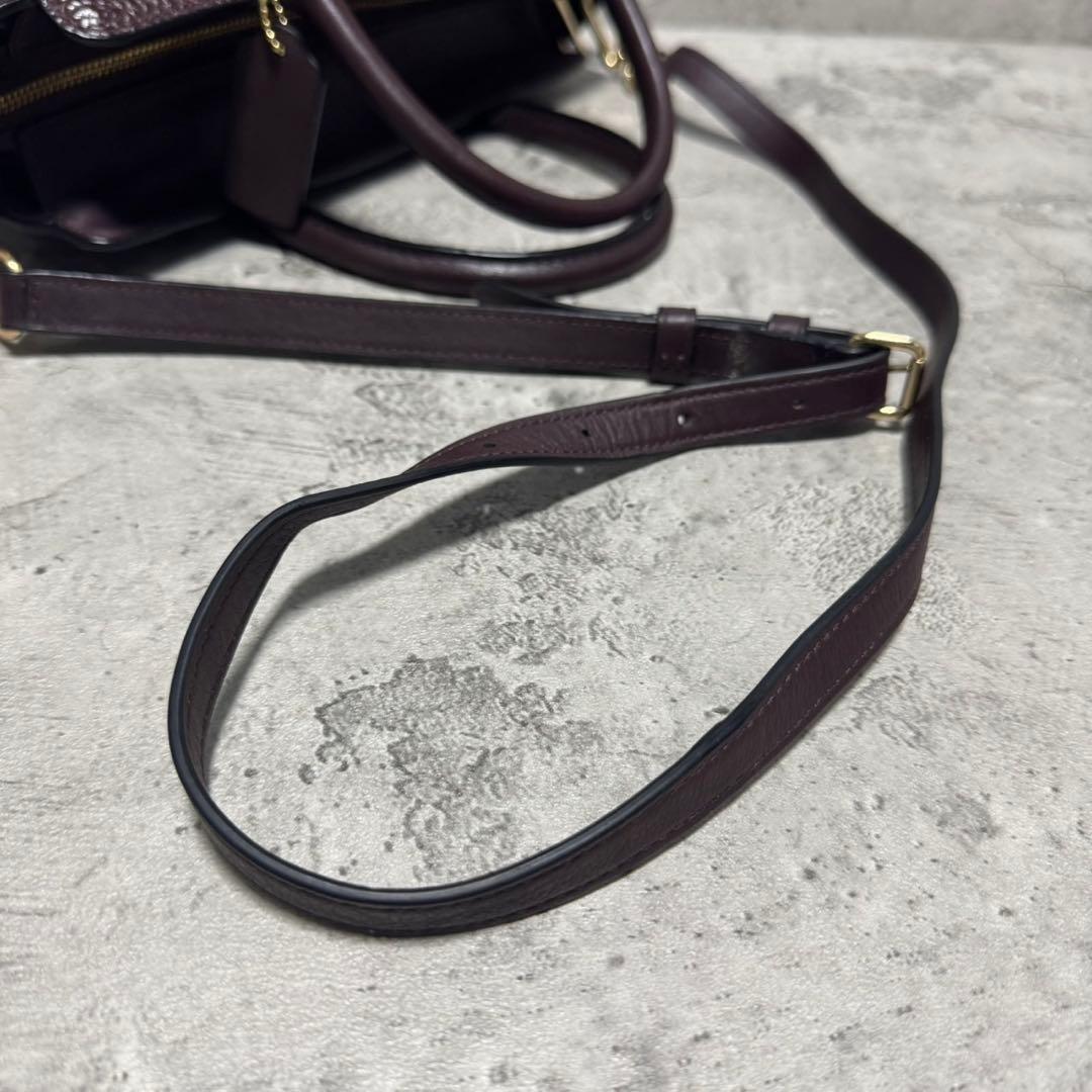 極美品✨️コーチ 2way ショルダーバッグ スワッガー シボ革 レザー ボルドー