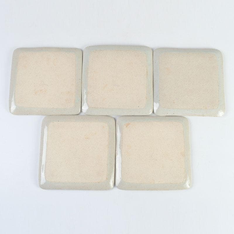 和食器 茶懐石 幸兵衛窯 絵変四方皿 銘々皿 五客 共箱