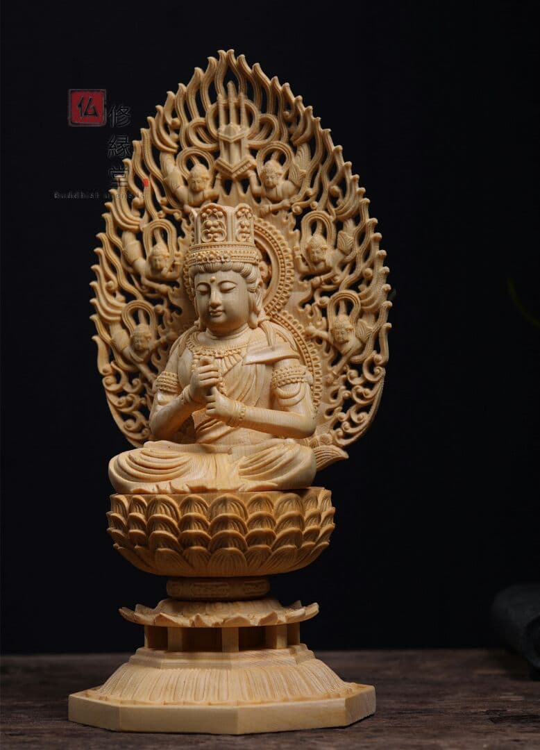 新着ホビー・楽器・アート - 【修縁堂】木彫り 仏像 大日如来座像 彫刻