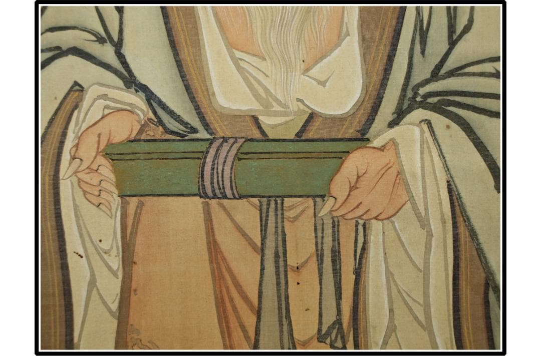 解体屋委託品 日本江戸時代肉筆掛け軸 05希少激安骨董品 X1046C15-1