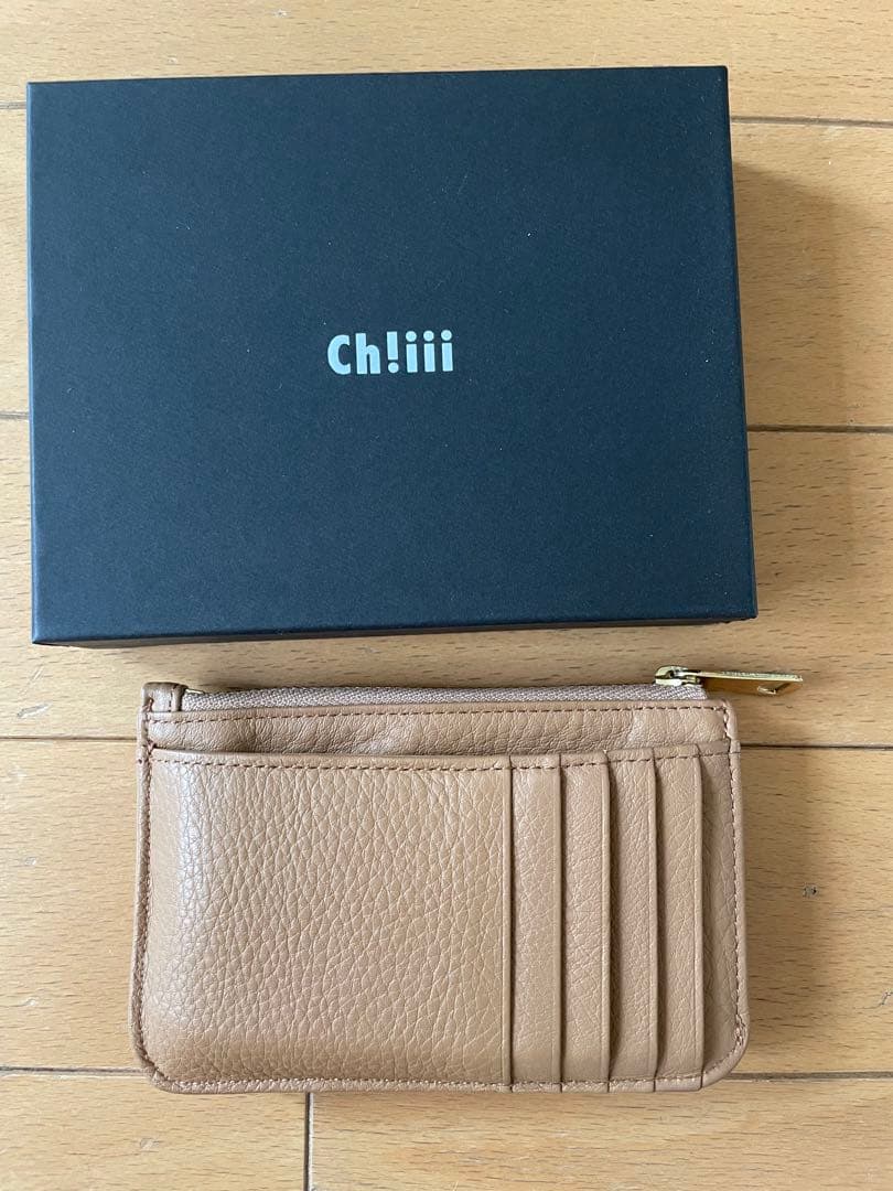 【美品】chiiiibag フラップ カードケース ベージュ