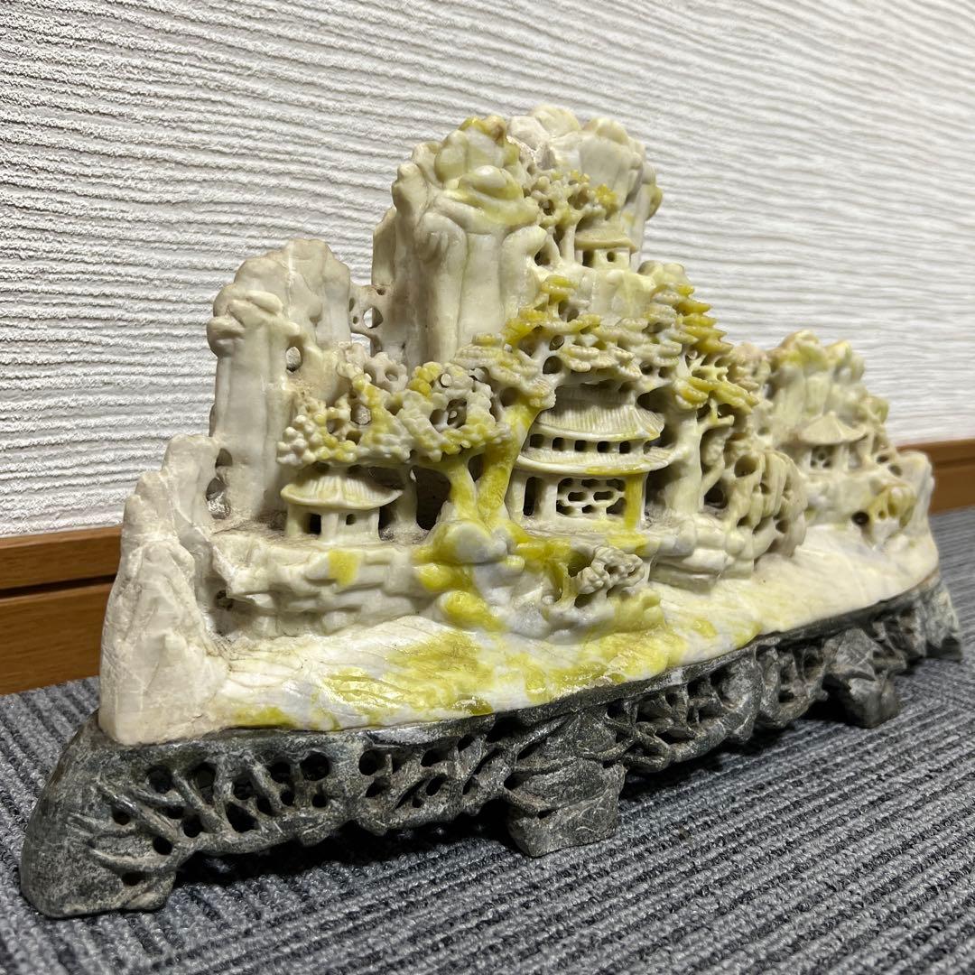 中国美術 寿山石 彫刻 置物