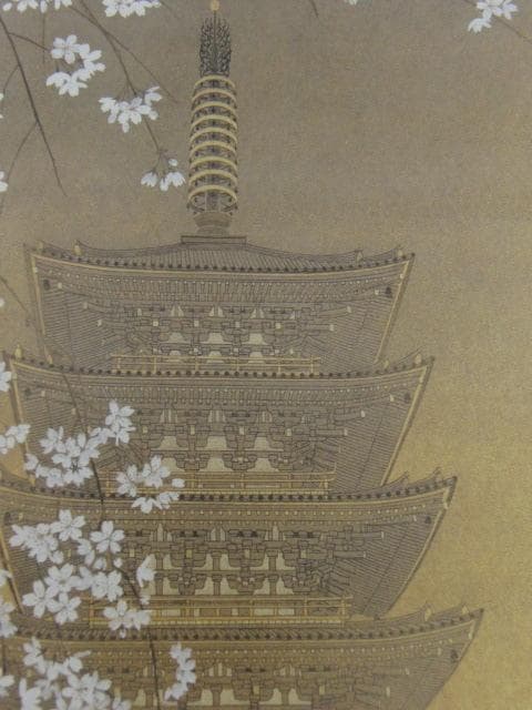 大坪由明、【醍醐春宵】、希少な額装用画集より、新品額装付、状態良好