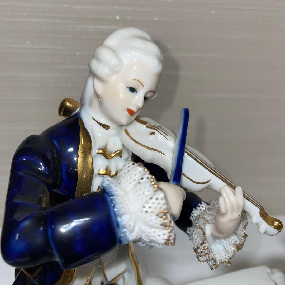 加藤工芸 ドレスドール陶器人形 バイオリンとピアノ - メルカリ