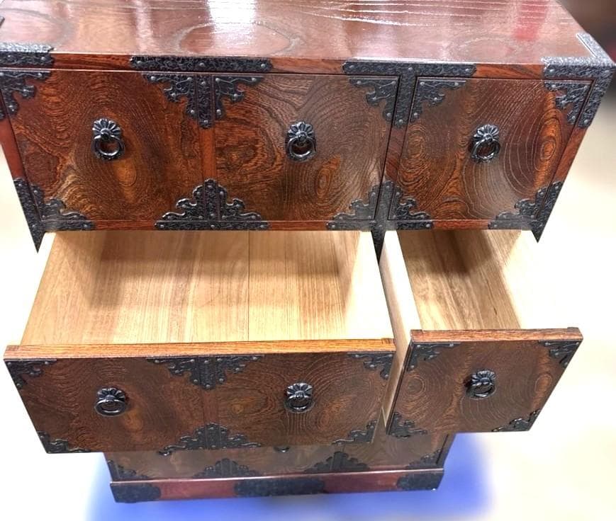 最終値下します。駿河民芸家具 欅材 小物引き出し 美品 欅 小物