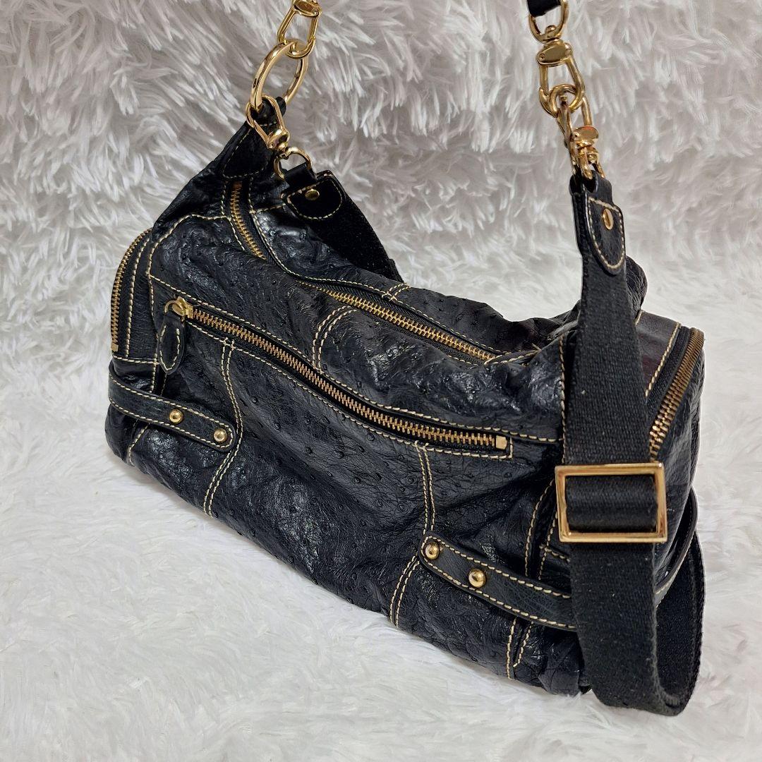 y2k grunge coquette 2way ショルダー バック ブラック