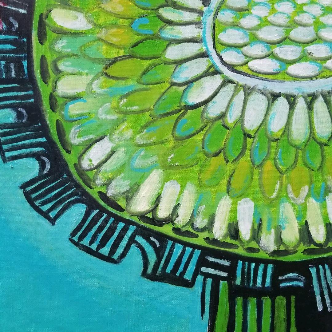 油絵 あらんぼん様専用 小さな植物の中心部の世界 ボタニカルアート ポップ