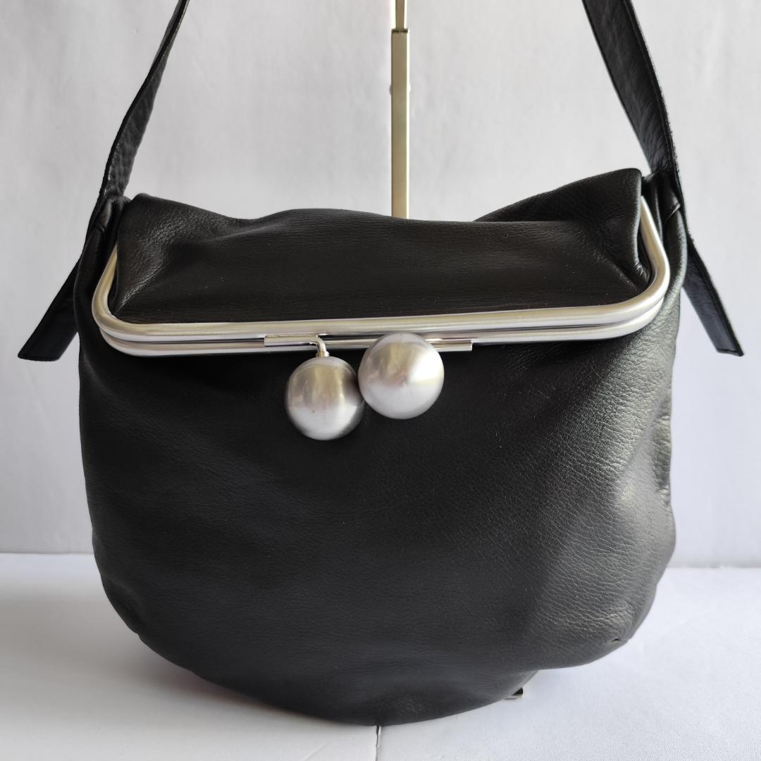 現行極美品！kawa-kawa kuchigane がま口ショルダーバッグ L