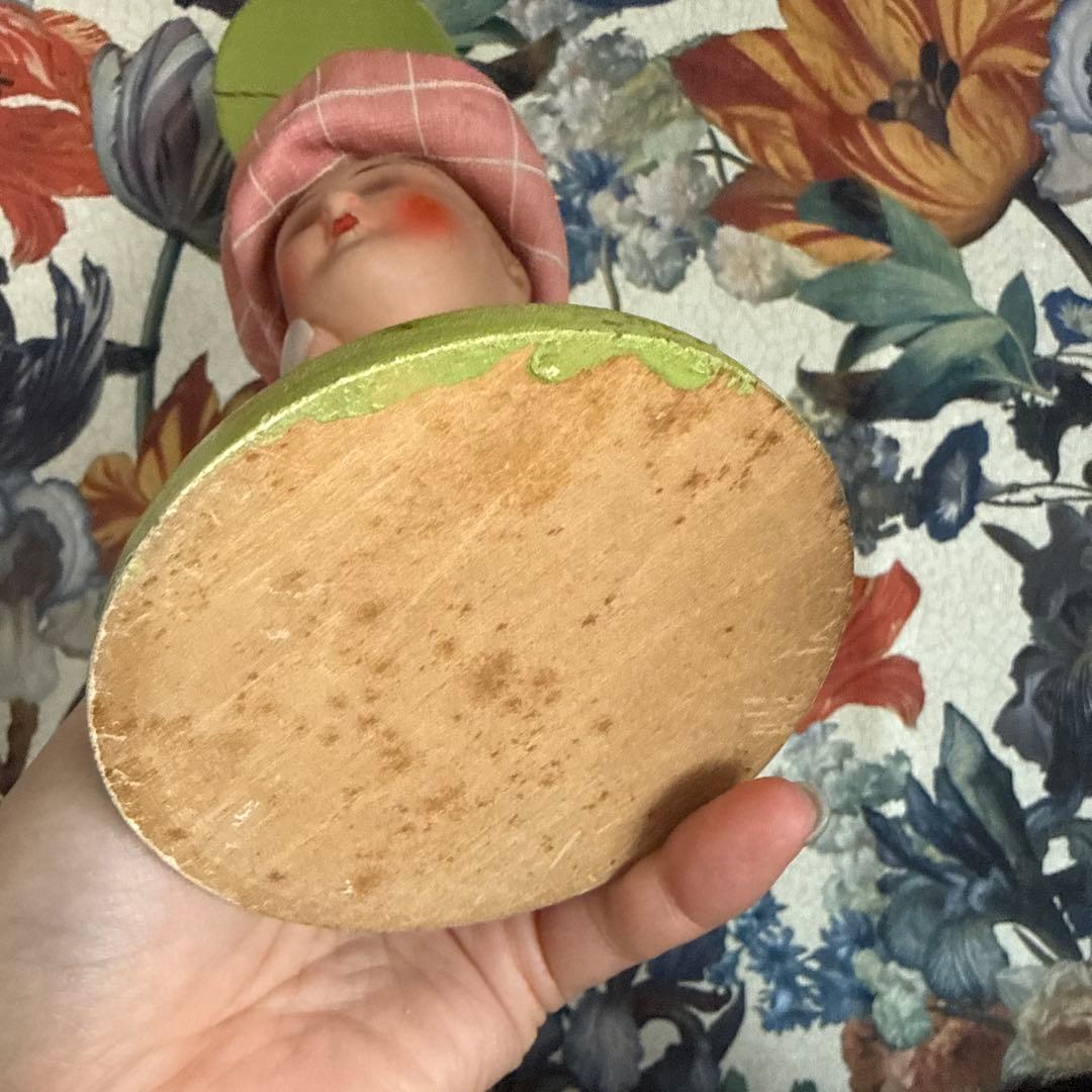 ドールヘッド付きハットスタンド アンティーク - アンティーク雑貨