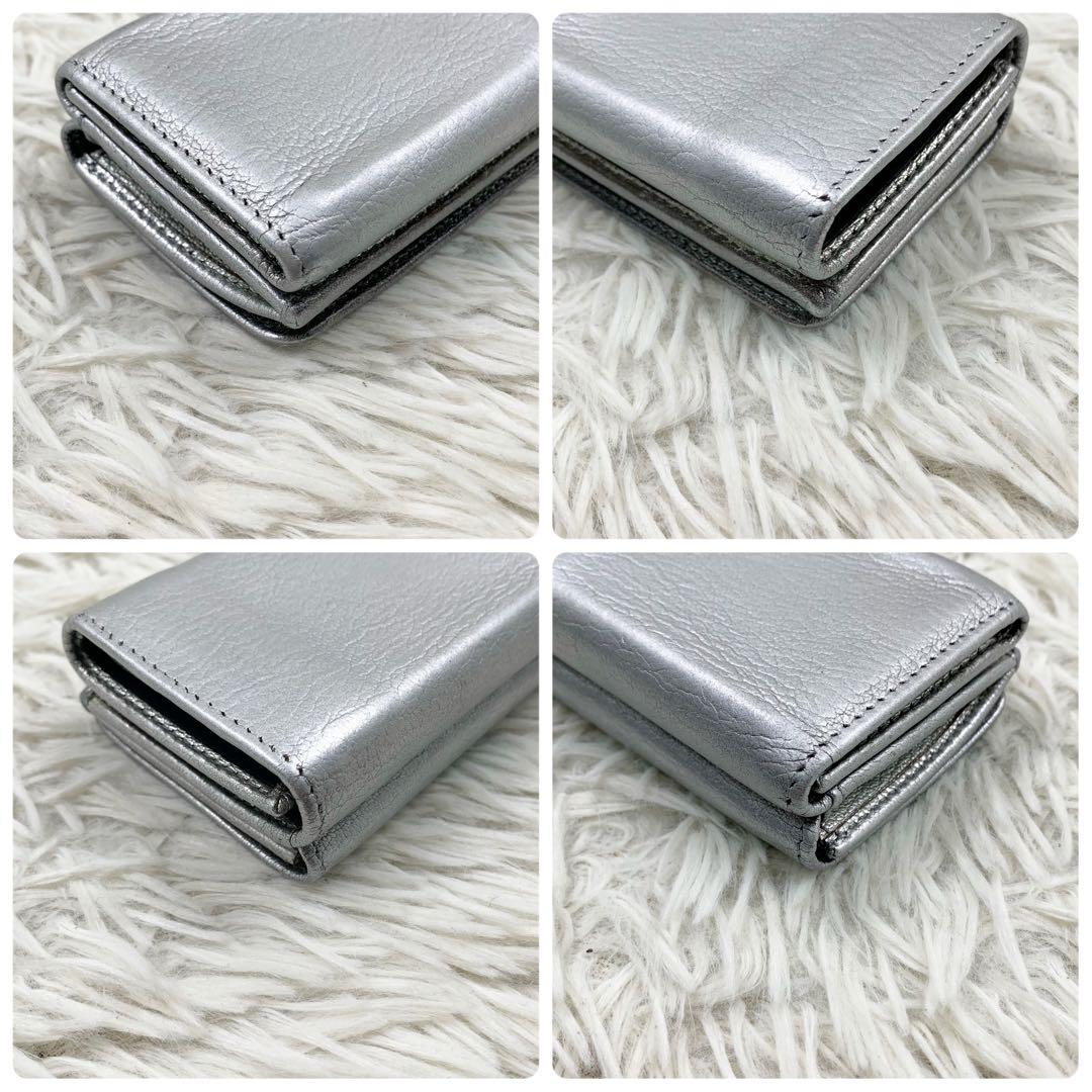 ✨美品✨】 バレンシアガ エブリデイ 三つ折り財布 シルバー - メルカリ