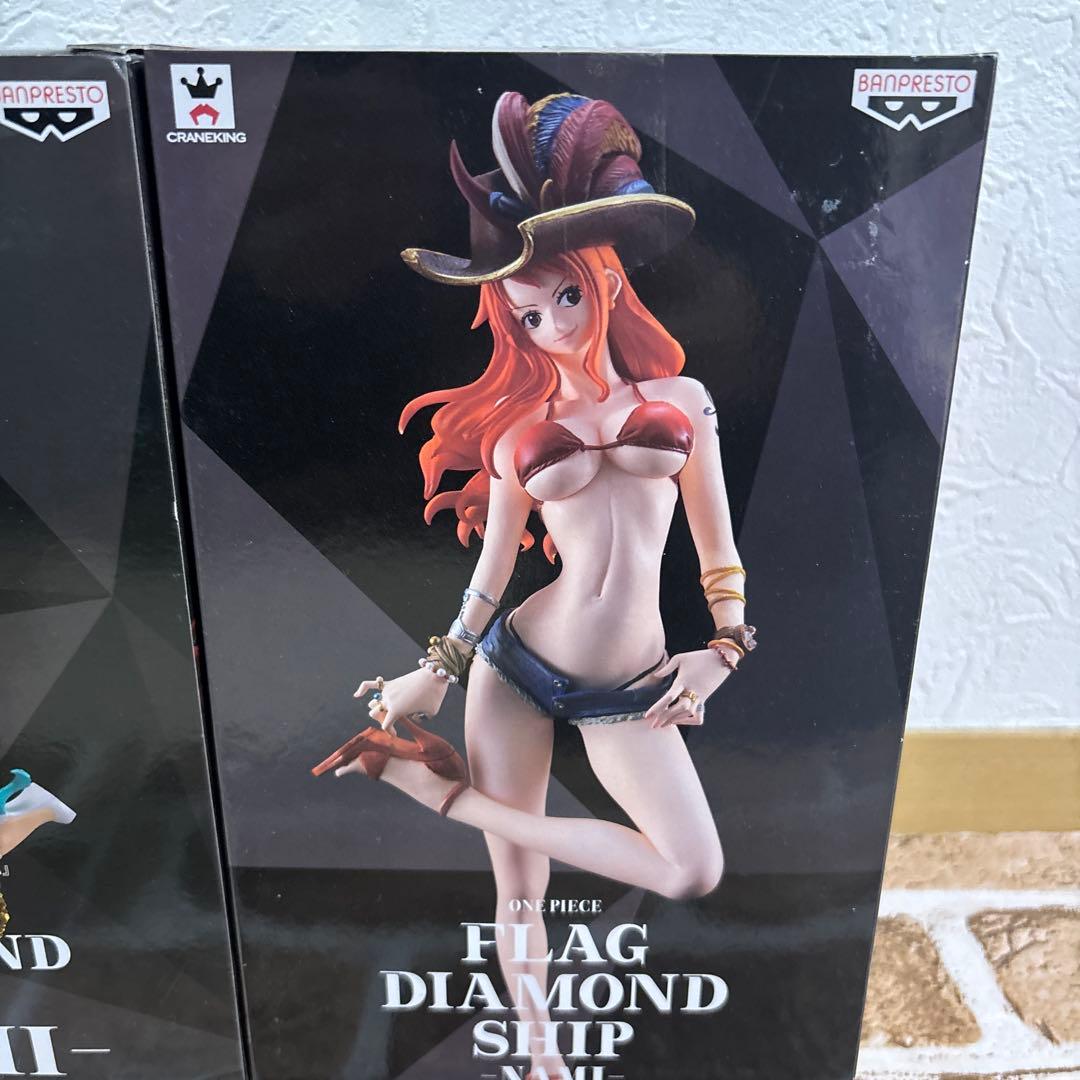 ONE PIECE FLAG DIAMOND SHIP ナミ　ハンコック　セット
