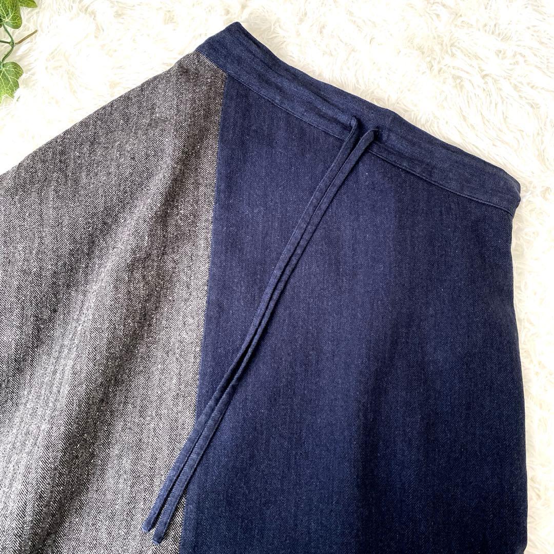 ★送料無料★✨SOU・SOU　岡田縫工所 デニム風 ヒッコリー サルエルパンツ