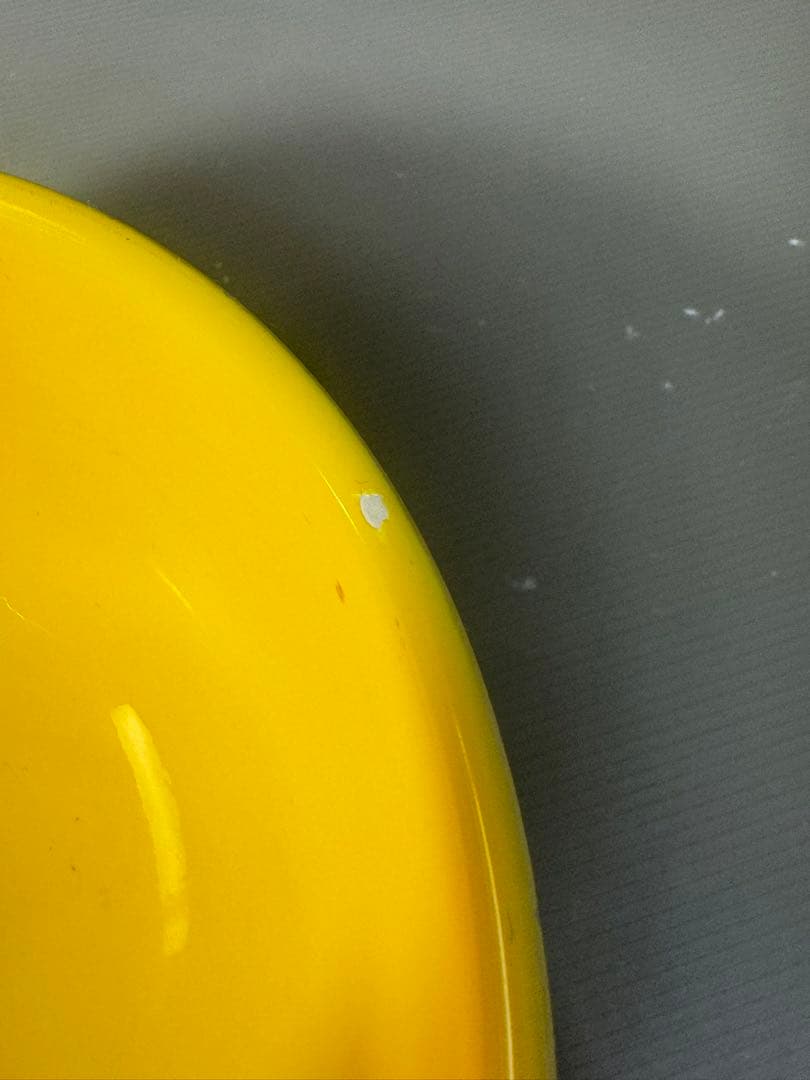 2518 黄交趾 紫花柄 黄色大鉢 菓子鉢