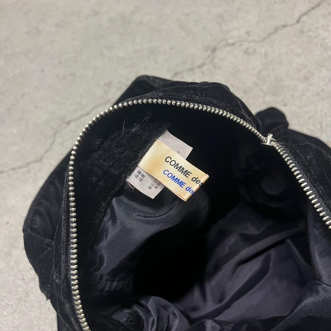COMME des Garcons velours design bag 結