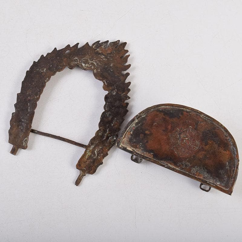 中国　古銅　チベット仏　歓喜仏　仏像　時代箱付　D　R9110