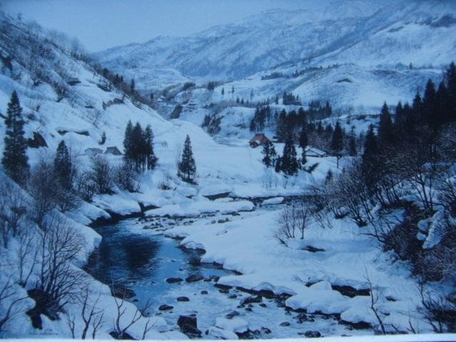 黒沢信男【山峡待春】、希少な額装用画集より、厳選、新品額装、マット額装付