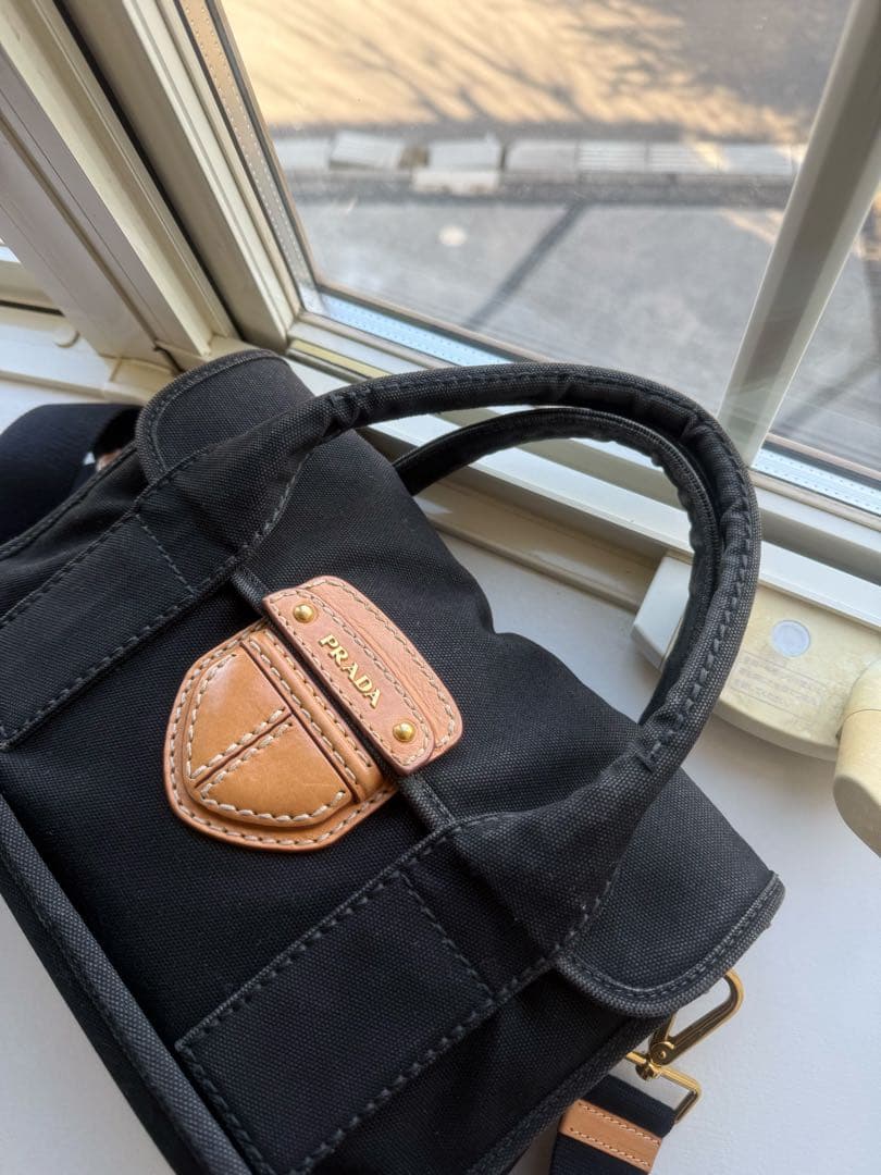 なまこ様PRADA カナパ　ヴィンテージ　バッグ ブラック ショルダー