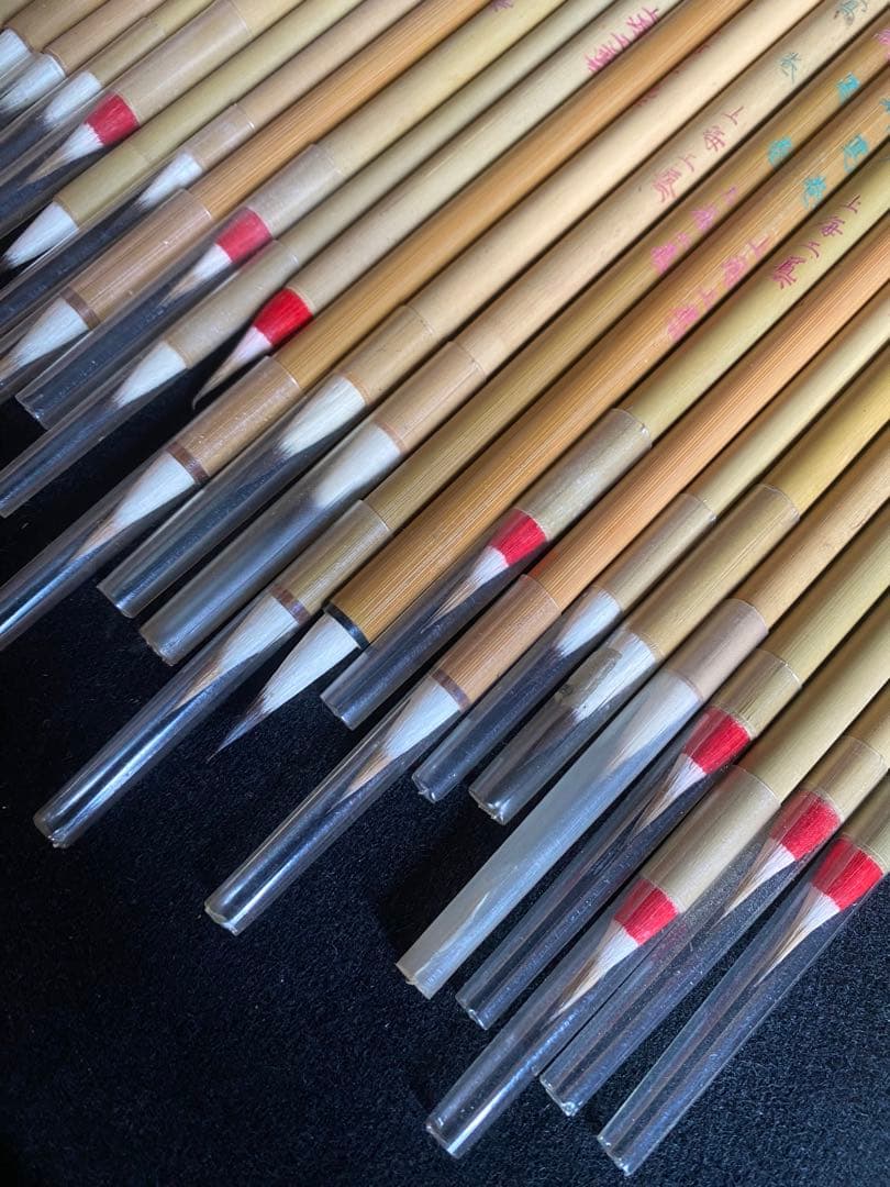 書道筆 まとめ売り 100本 上海工藝 火炬牌 中国筆 古筆 小筆