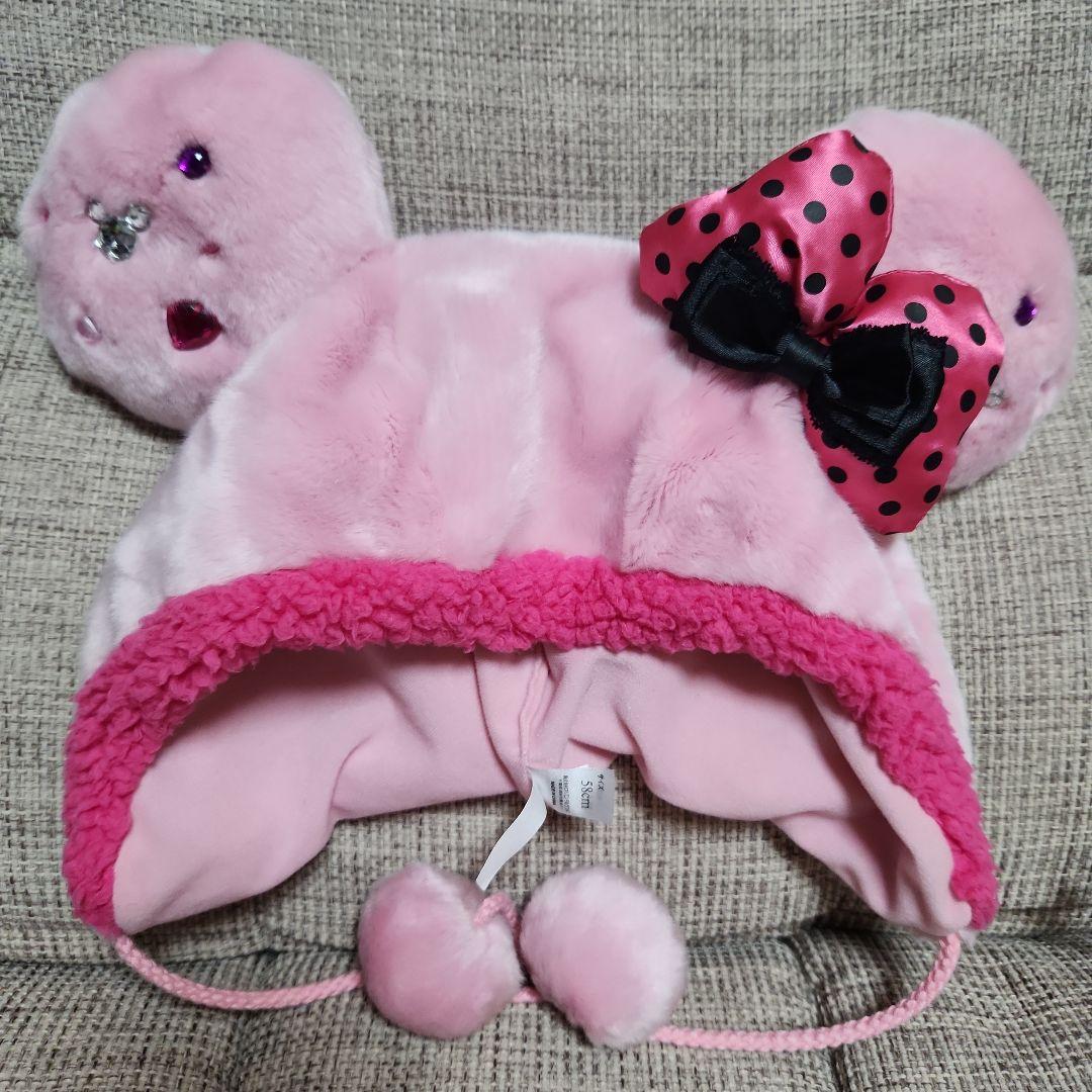 ミニーファンキャップ ピンク 水玉 ディズニーランド ミニーファン