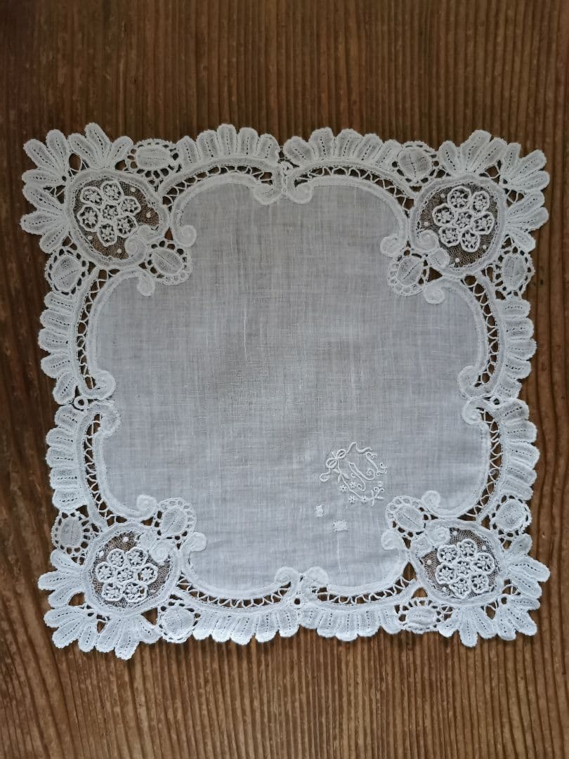 ブリュッセルレース＆アンティークフランス 大型素焼きビスク彫像塑像