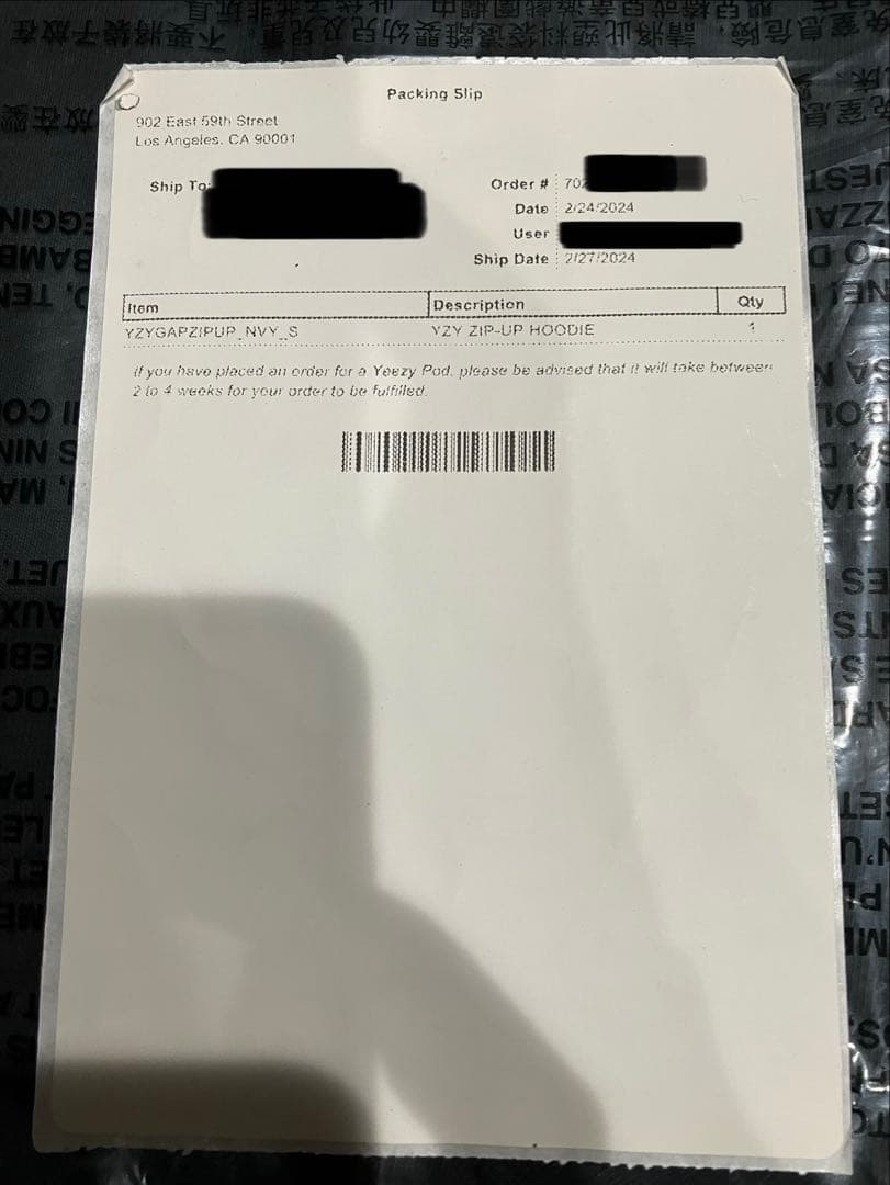 トップス Yeezy GAP unreleased zip hoodie S navy