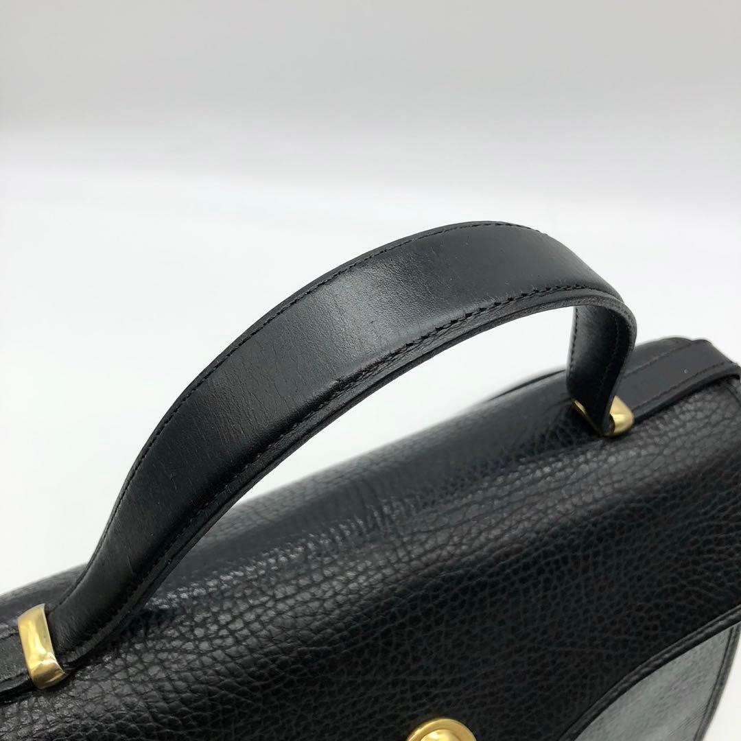 ✨美品✨ディオール ハンドバッグ 2way オーバル ロゴ ゴールド金具 レザー