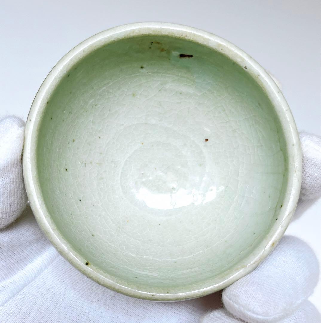 李朝　堅手　白磁　盃　酒器　ぐい呑　時代　本物保証