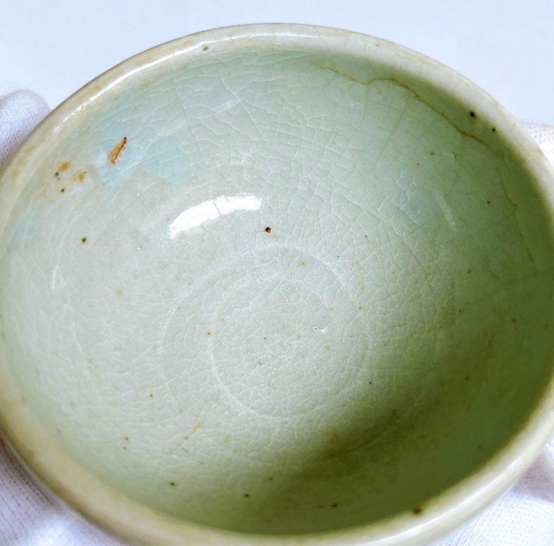 李朝　堅手　白磁　盃　酒器　ぐい呑　時代　本物保証