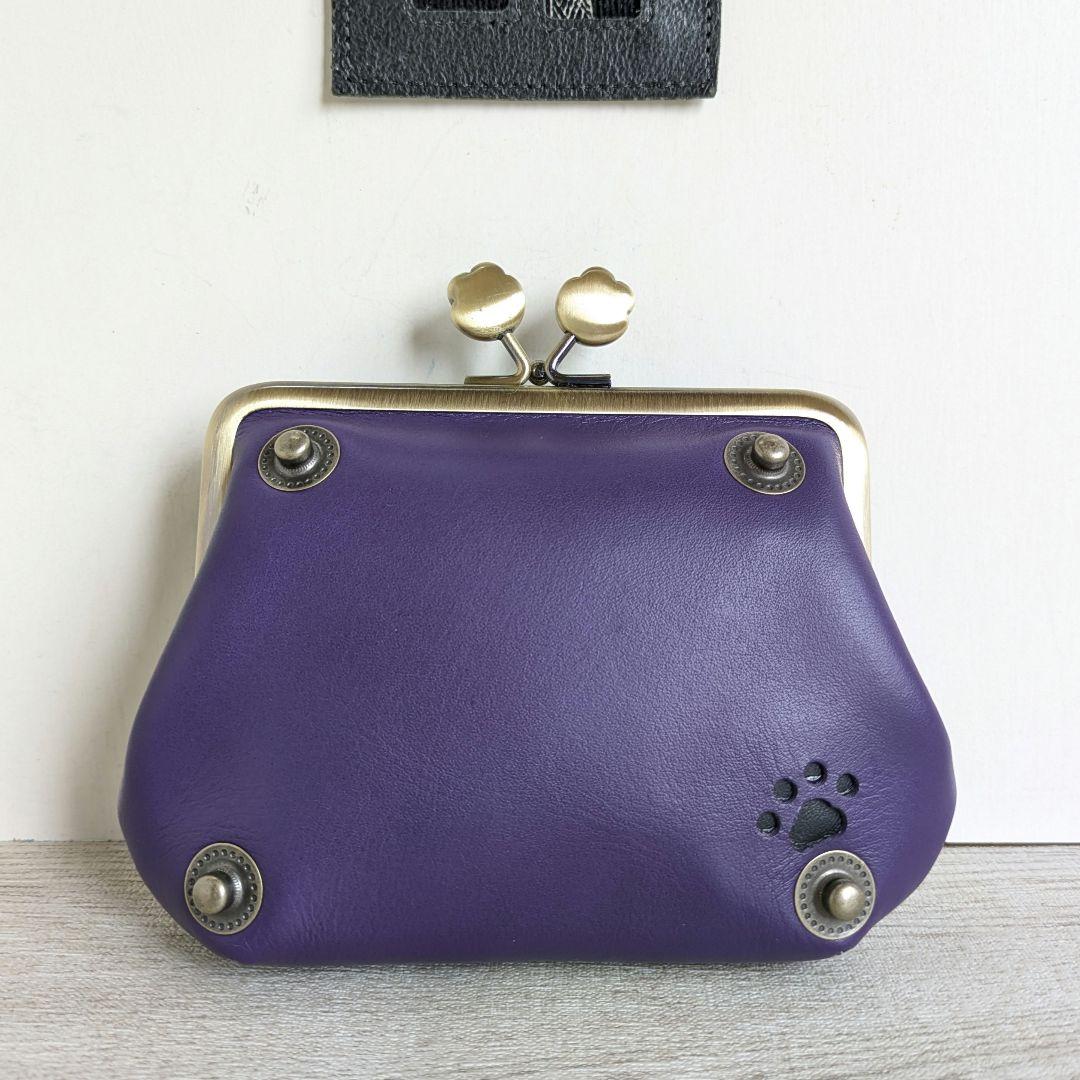 kana　がま口ショルダーバック　革