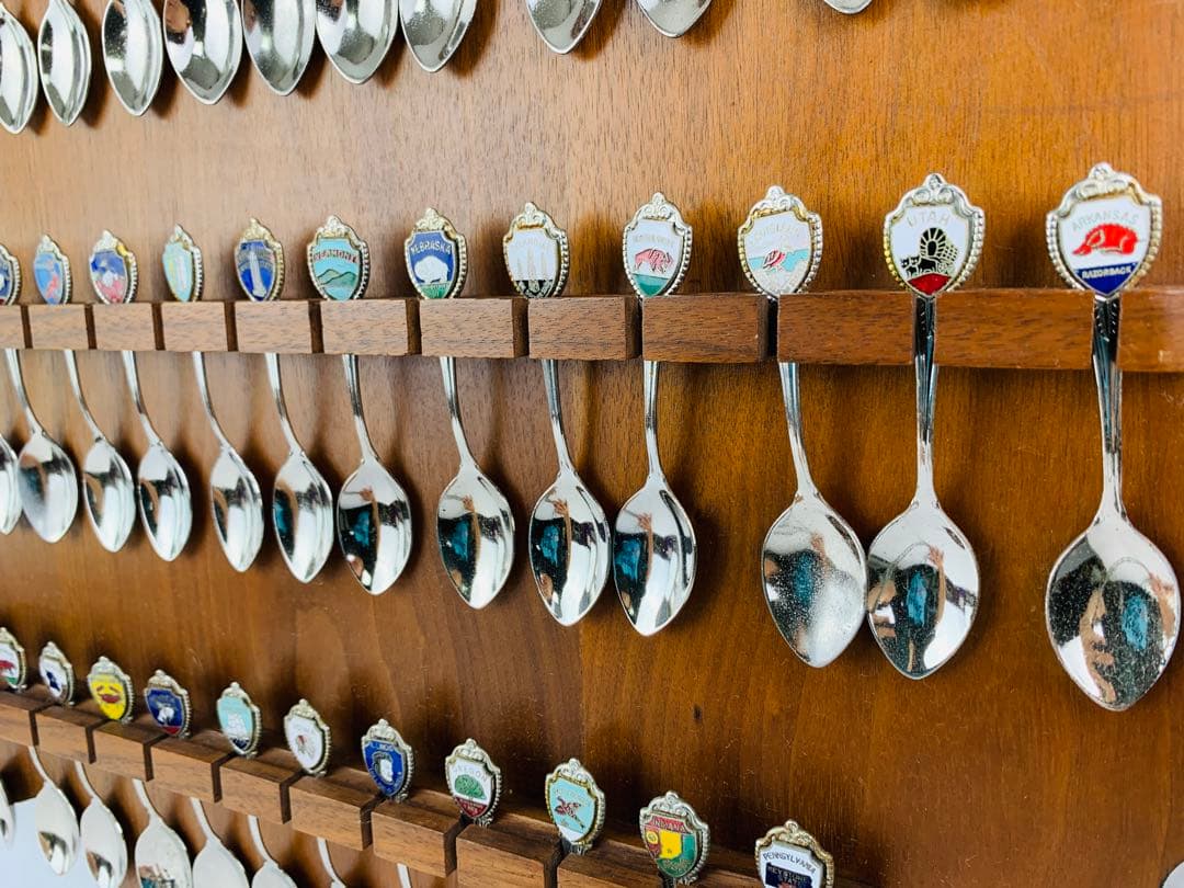 USA型 木製スプーンラック アメリカ州 スーベニアスプーンラック セット