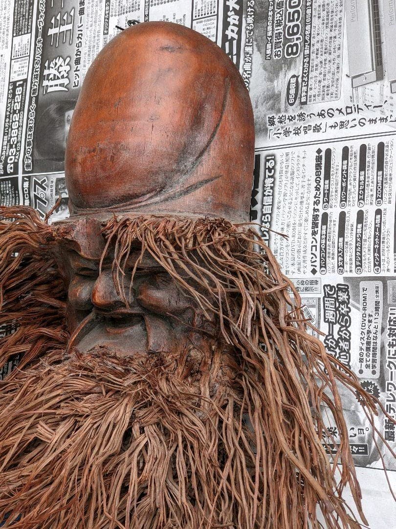 ♢中国 古玩 仙人小面 古美術 骨董品 竹根 飾り コレクション 魔除け