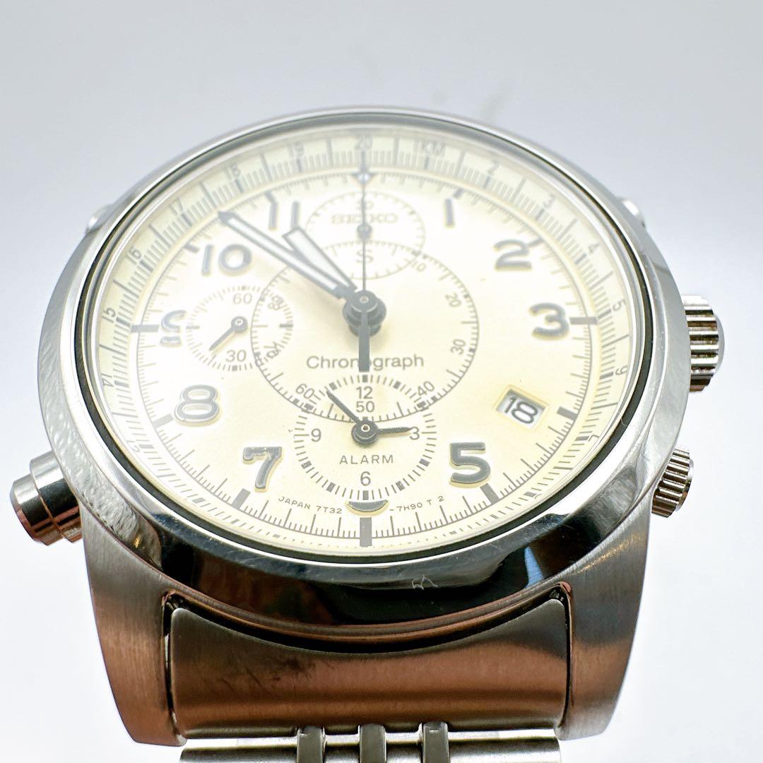 美品 稼動品 メンズ腕時計 SEIKO セイコークロノグラフ シルバー