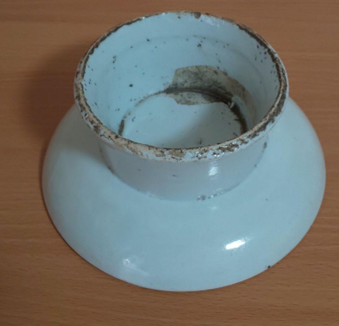 朝鮮王朝時代 李朝時代 高台祭器 青磁白磁2個セット 木箱入り