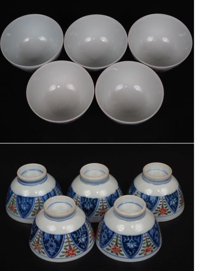 送料無料 大正～昭和前期 京焼 平安清豊造 煎茶器7セット 共箱 煎茶