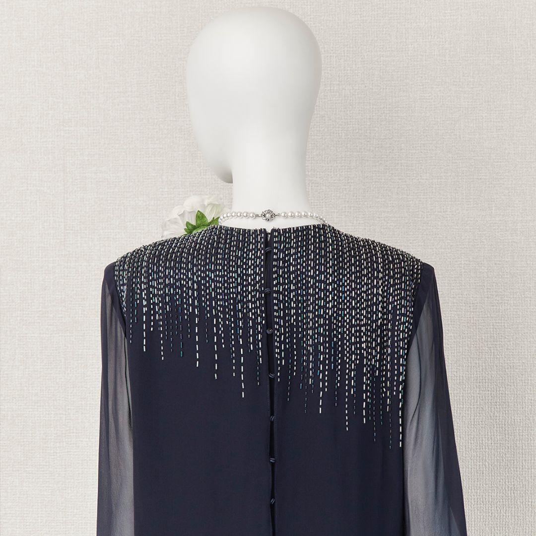 ◎当日発送可能【美品】ハナエモリ　11号相当　ネイビー　セレモニードレス　ロング