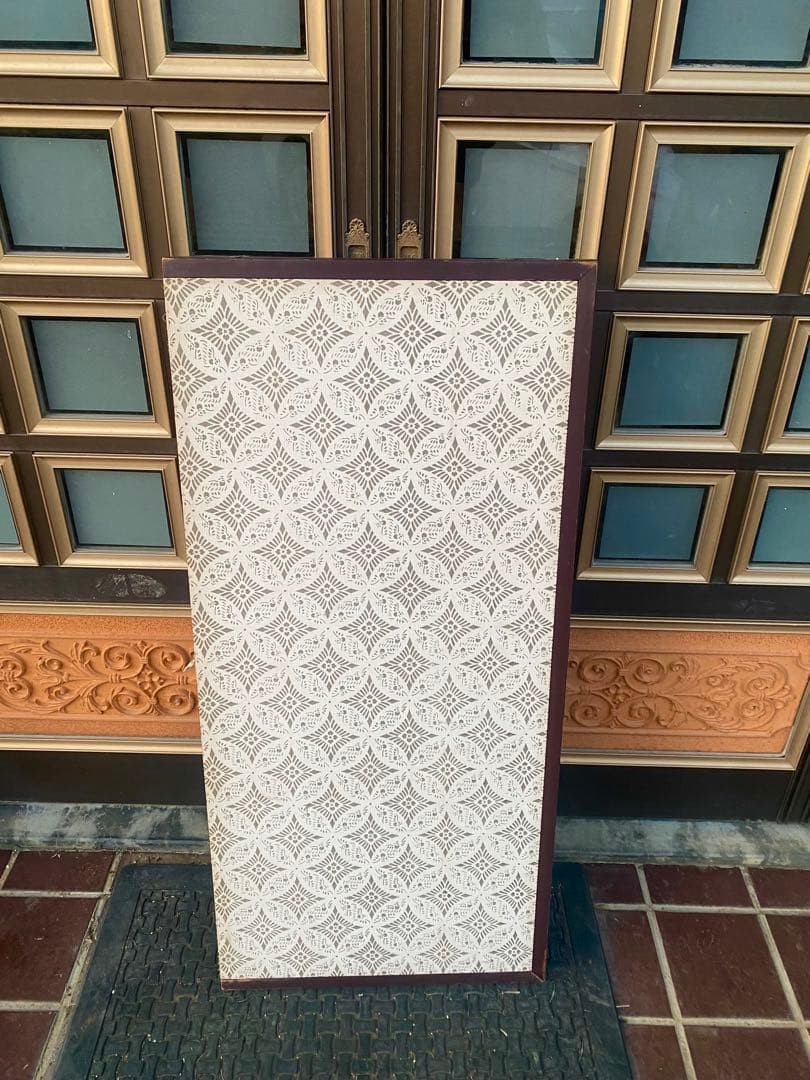 日本画 橙色の果実の屏風 160cm