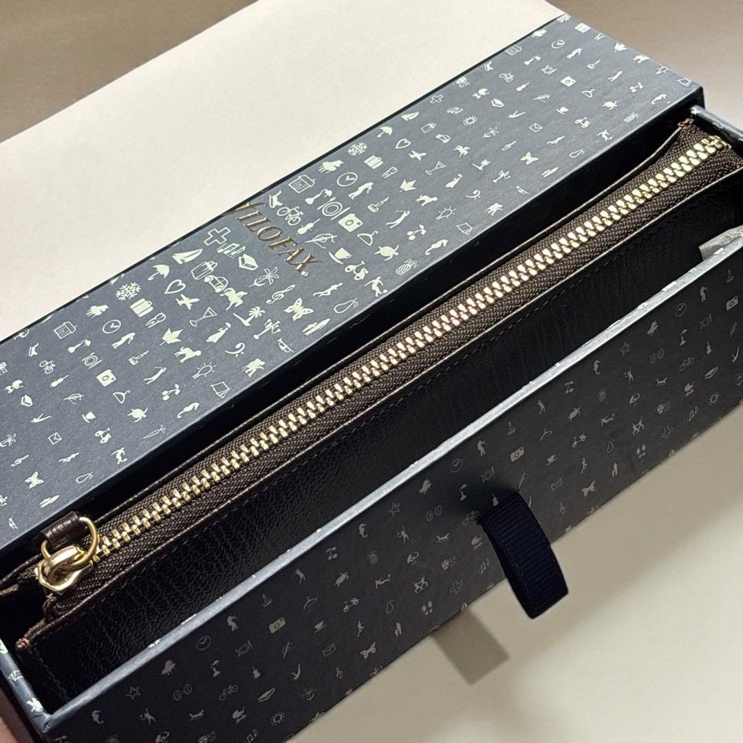 Filofax チェスター 名刺入れ＆ペンケース 本革ブラウン セット 未使用