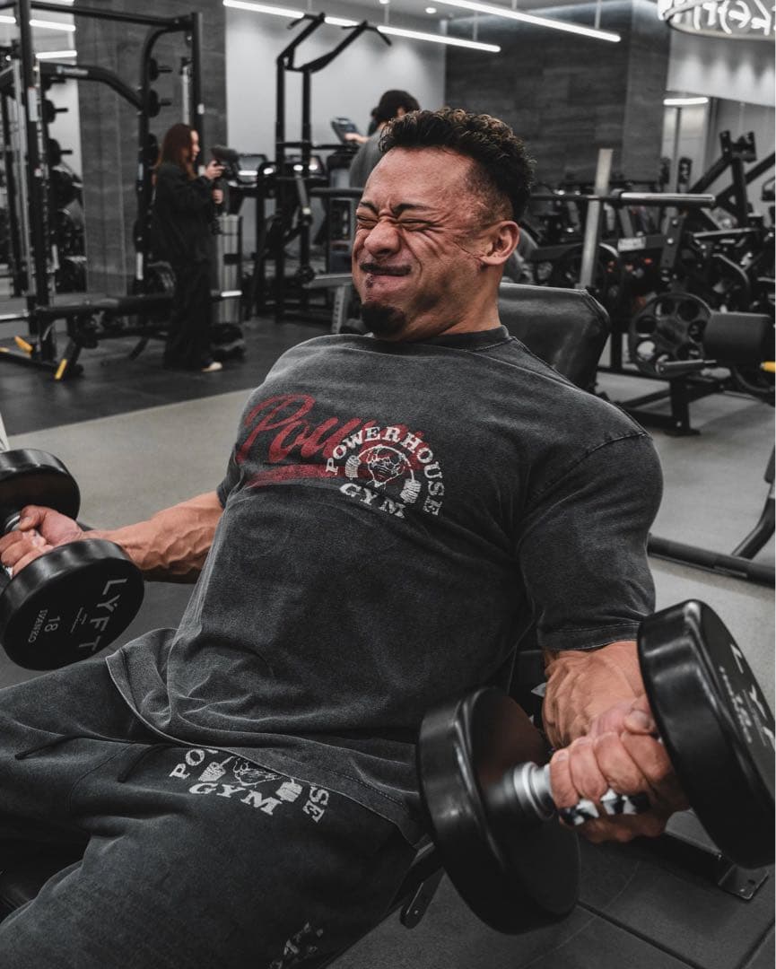 LÝFT × POWER HOUSE GYM ビッグ Tシャツ ブラック XL パワーハウスジム