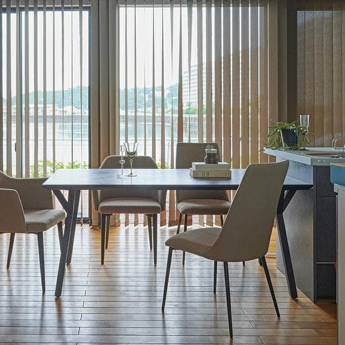 モデル展示 未使用品ダイニングテーブル横幅160cm ストーン柄 CHERRY